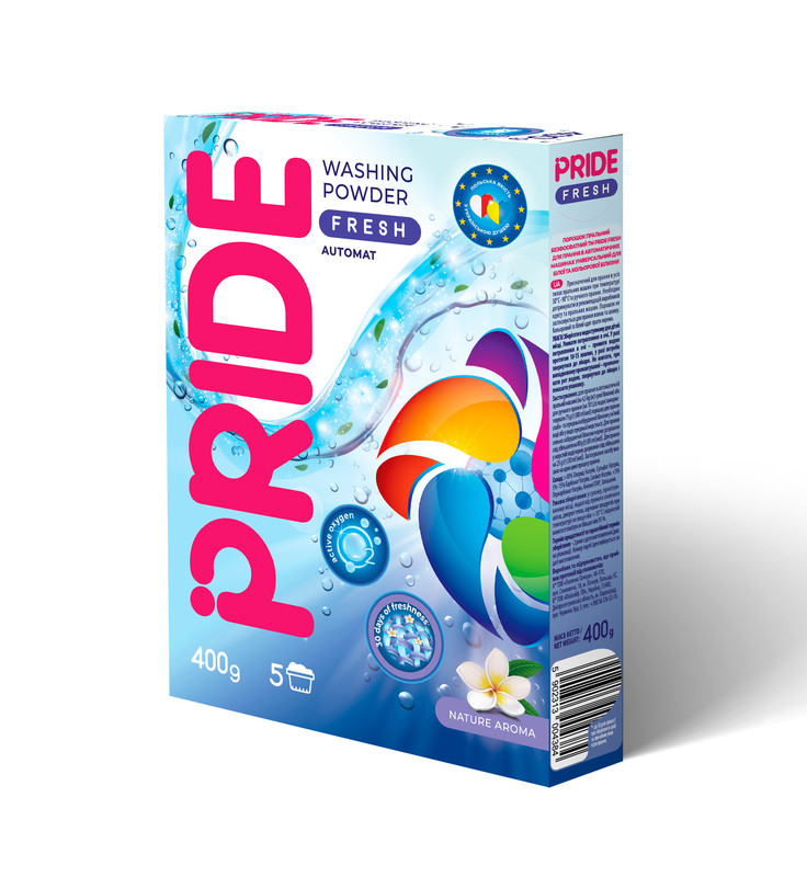 Порошок для прання PRIDE Fresh Nature Aroma 0,4 кг.
